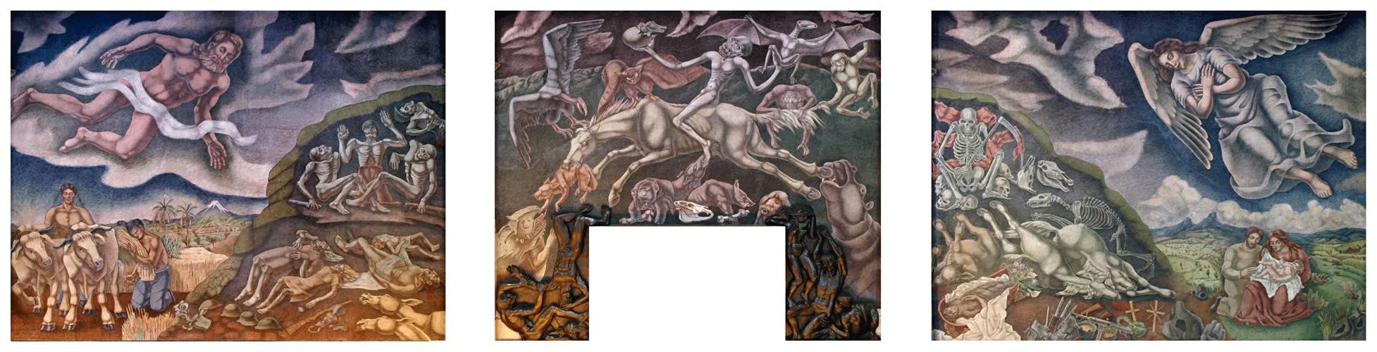 George Biddle, War and Peace, 1942-1945. Mural, Supreme Court of Mexico