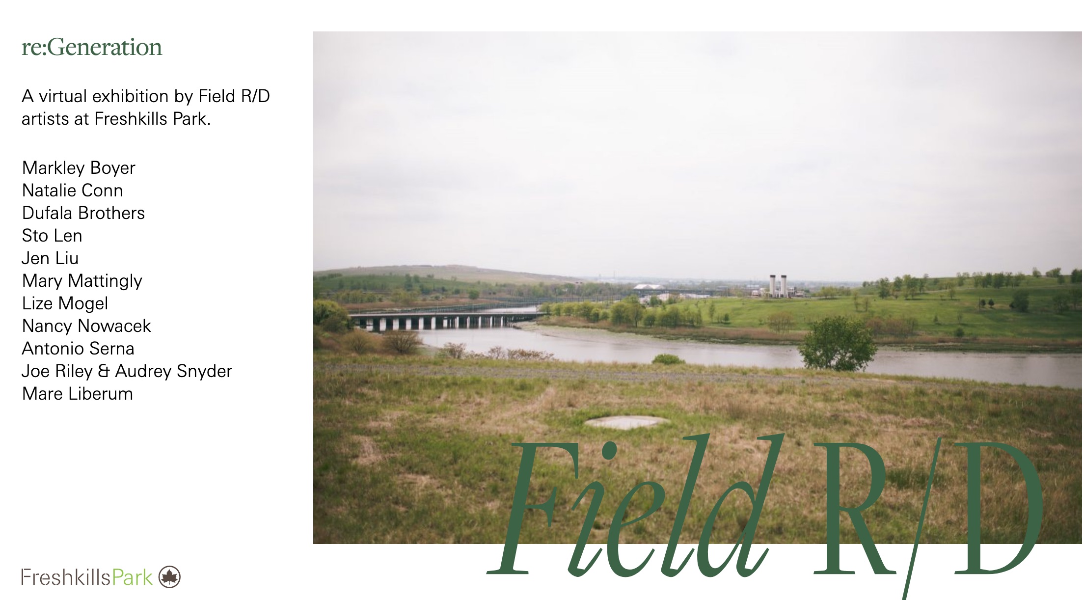 FreshkillsPark re:Generation Exhibition website